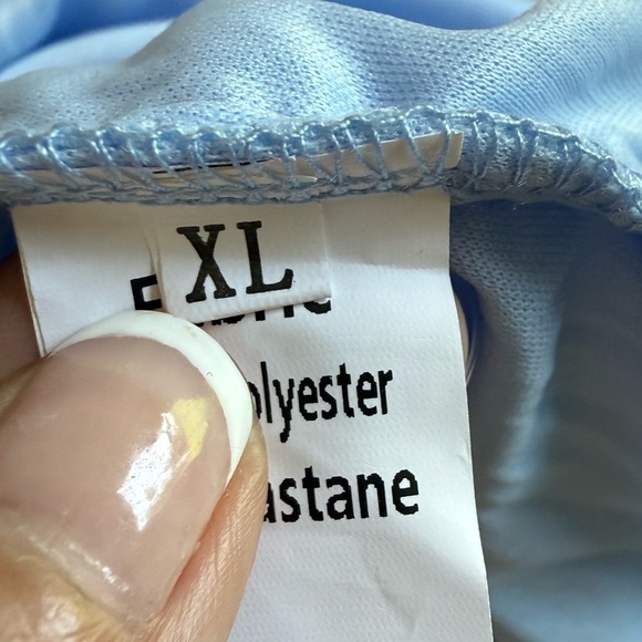 Parthea Baby Blue Corset Long Sleeve Halter Backless Mesh Ruched Mini Dress XL - Picture 2 of 8